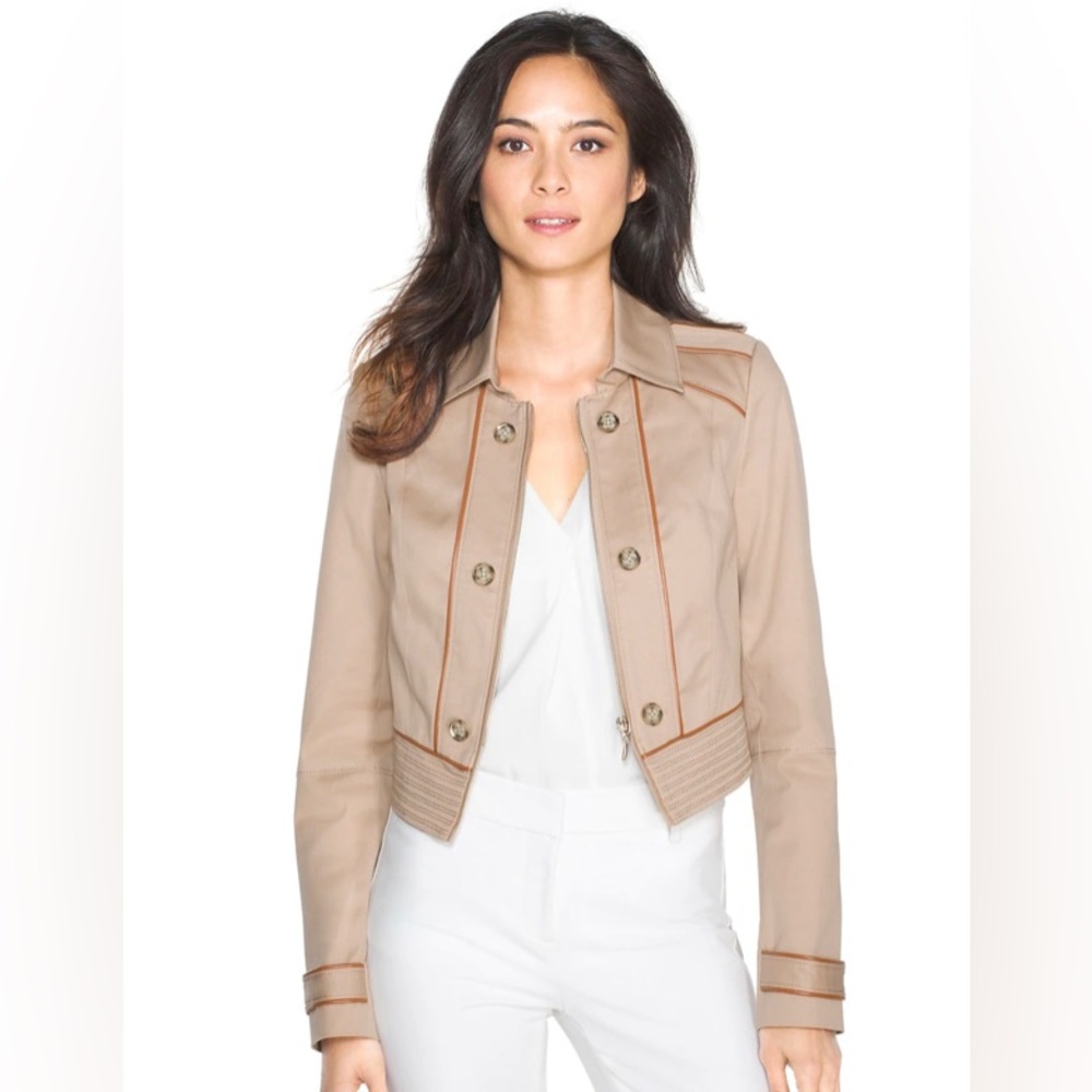 White House Black Market | Cropped Bomber Style Jacket